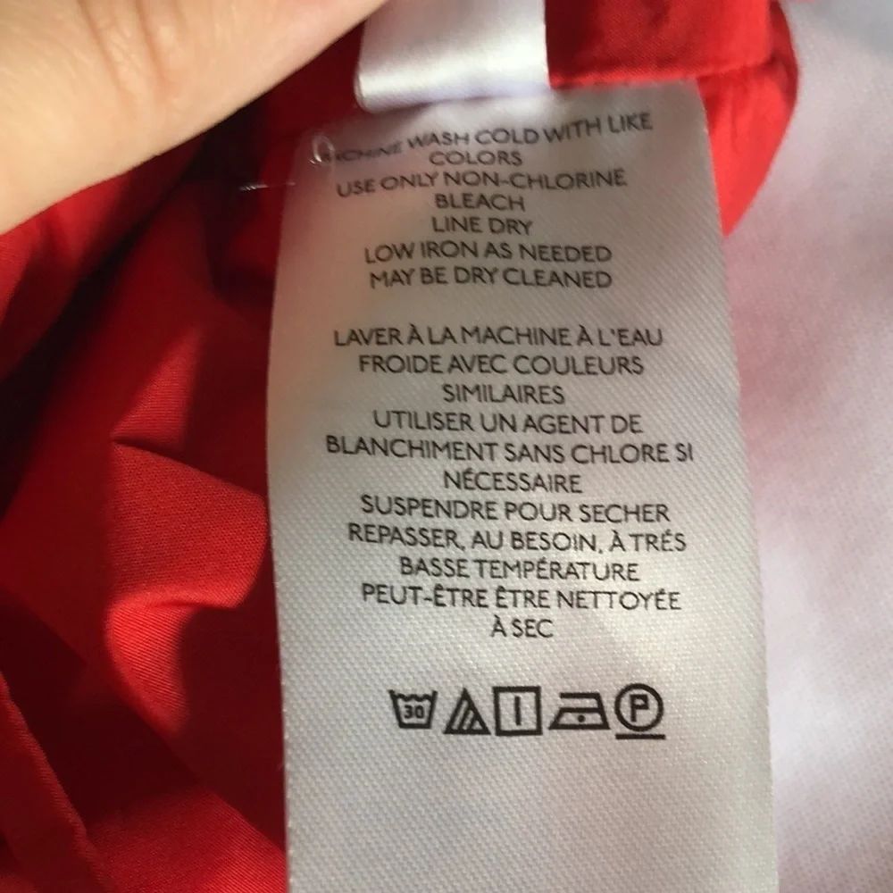 💛 4 💛 NWT Anthro Taffeta Ruffled Bib Side Zip Red Tank Twist Back Cutout - Picture 5 of 6